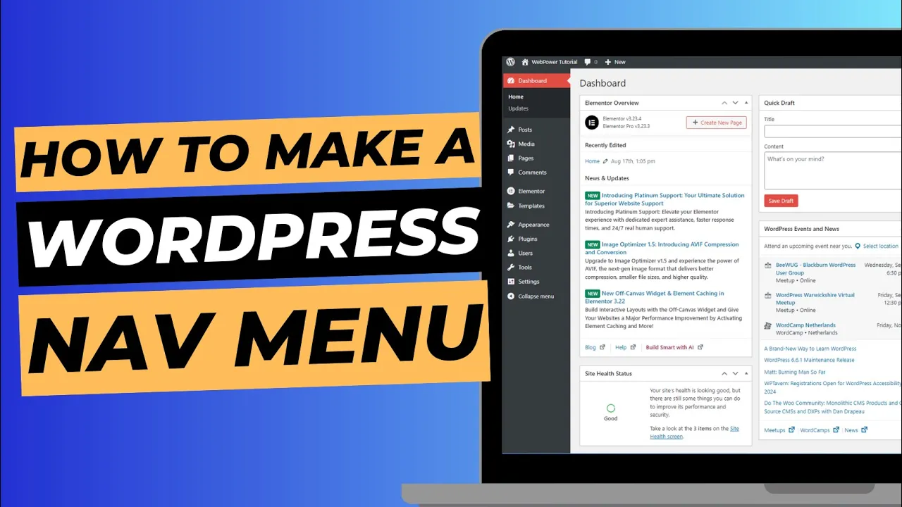 How To Create A Menu In WordPress In 2 Mins | WebPower
