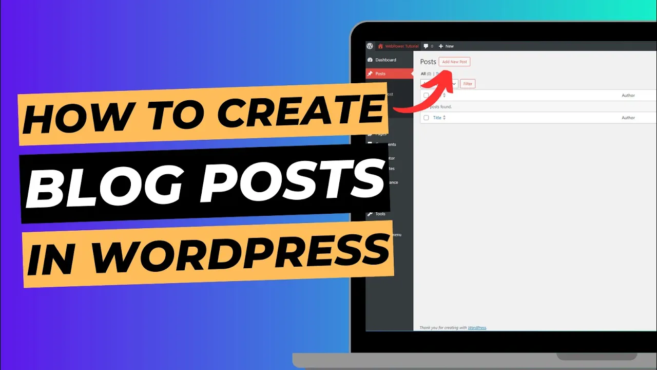 How to Create a New Blog Post in WordPress | WebPower